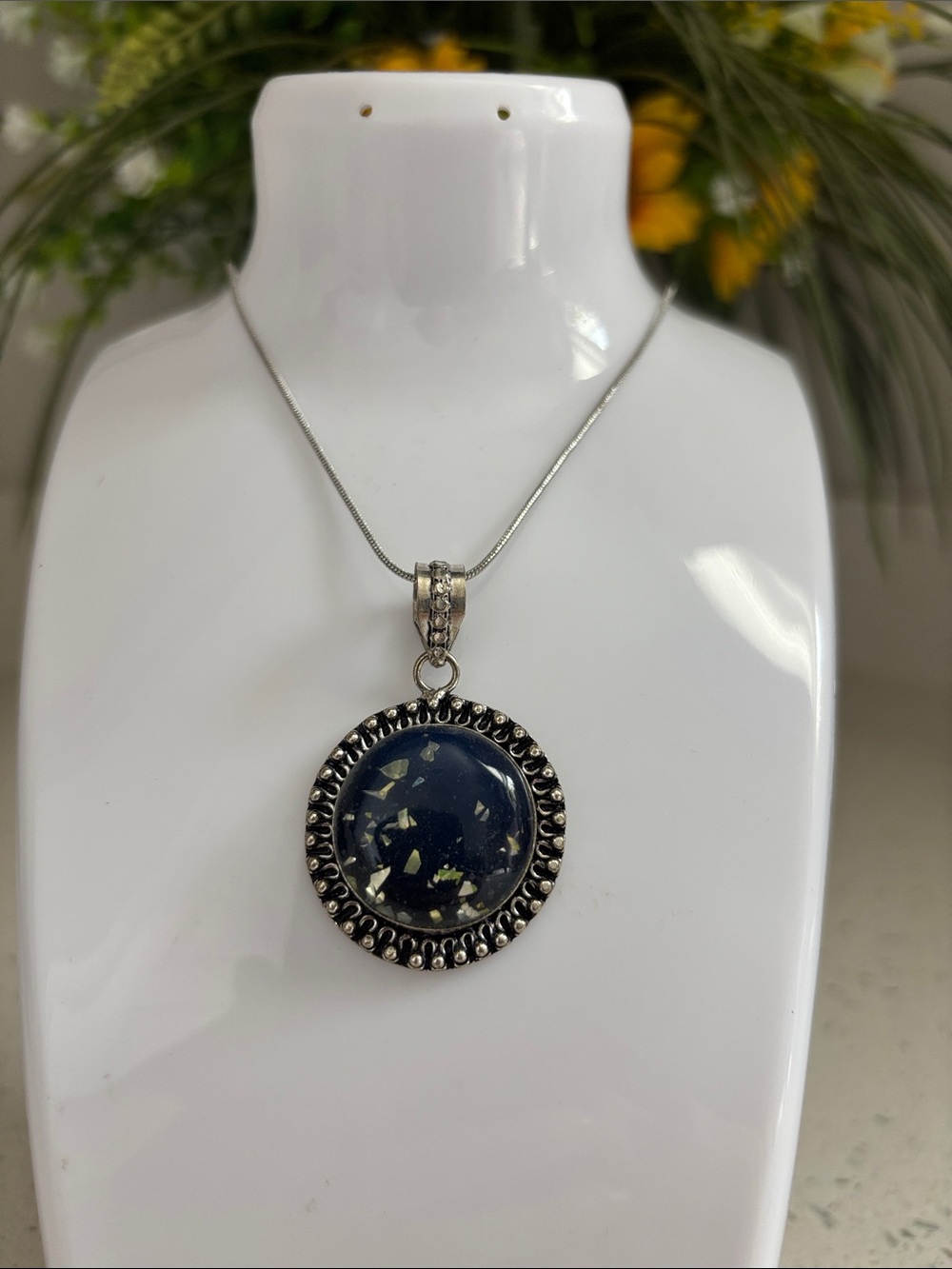 Doublet Opal Ethnic Artisan Handcrafted Gemstone Pendant Necklace